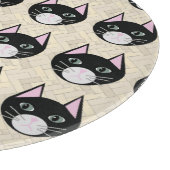 Black Cat Herringbone Beige Schneidebrett (Ecke)