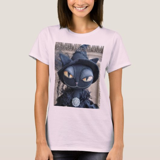 Black Cat Hexe T - Shirt (Vorderseite)