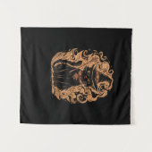 Black Cat Hexe Zauberer Mystical Niedlich Black Ca Wandteppich (Vorderseite (Horizontal))