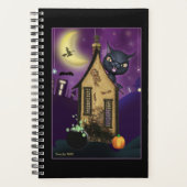 Black Cat Hexenhaus Art Day Planner Planer (Vorderseite)