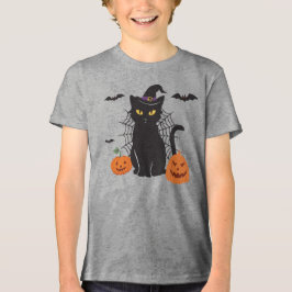 Black Cat Hexenhut Tri-Blend Shirt
