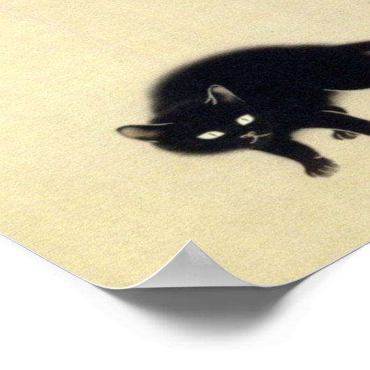 Black Cat Hishida Shunso Poster (Ecke)