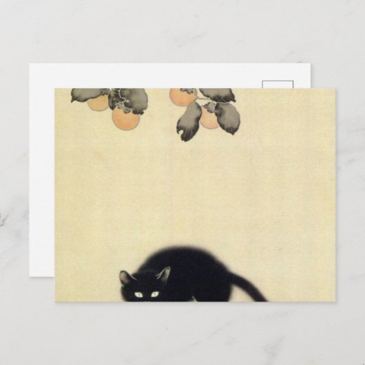 Black Cat Hishida Shunso Postkarte (Vorne/Hinten)