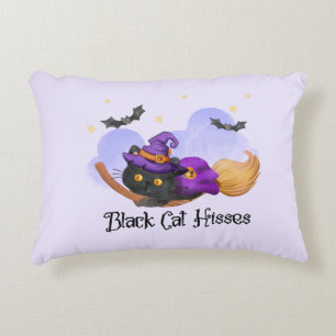 Black Cat Hisses Dekokissen