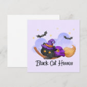 Black Cat Hisses - Halloween Hexenkatze (Vorne/Hinten)
