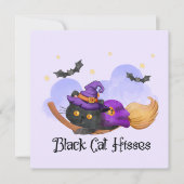Black Cat Hisses - Halloween Hexenkatze (Vorderseite)