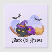 Black Cat Hisses Magnetkarte (Vorderseite)