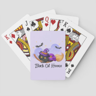 Black Cat Hisses Spielkarten