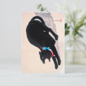 Black Cat Hissing 20. Jahrhundert Print by Hiroaki Einladung (Stehend Vorderseite)