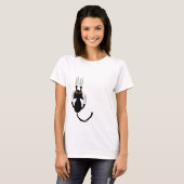 Black Cat Holding T-Shirt (Vorne ganz)