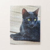 Black Cat Hübsch Kitty Art Puzzle (Vertikal)