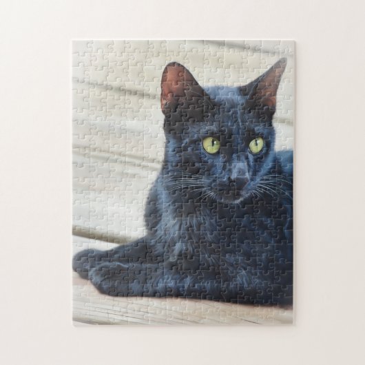 Black Cat Hübsch Kitty Art Puzzle (Vertikal)