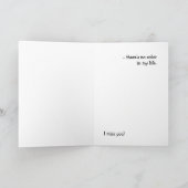 Black Cat I Miss You card Karte (Innenseite)