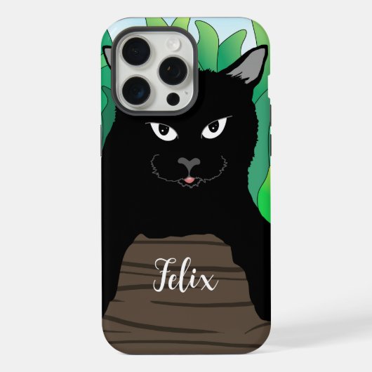 Black Cat Illustration Case-Mate iPhone Case Hülle (Rückseite)