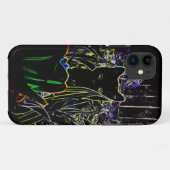 Black Cat in A Neon Garden iPhone 5 Fall Case-Mate iPhone Hülle (Rückseite (Horizontal))