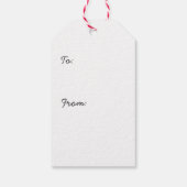 Black Cat in einer Weihnachtsmannmütze Weihnachtsg Geschenkanhänger (Rückseite)