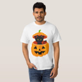" Black Cat in Halloween Pumpkin Clip Art " T-Shirt (Vorne ganz)