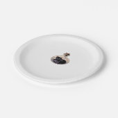 Black Cat in Potion Bottle Classic T-Shirt Pappteller (Schrägansicht)