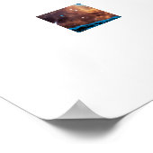 Black cat in space poster (Ecke)