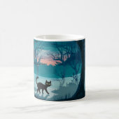 Black Cat in Woods Design Coffee Tasse (Mittel)