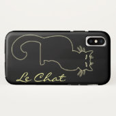 Black Cat iPhone Case Cat Lover Le Chat Case (Rückseite (Horizontal))