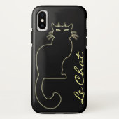 Black Cat iPhone Case Cat Lover Le Chat Case (Rückseite)