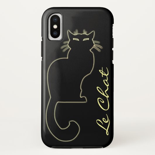 Black Cat iPhone Case Cat Lover Le Chat Case (Rückseite)