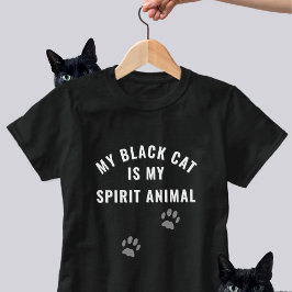 Black Cat ist mein Spirit Animal Funny Slogan T-Shirt