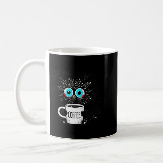 Black Cat Its Fine Im Fine Everything Is Fine Funn Kaffeetasse (Links)