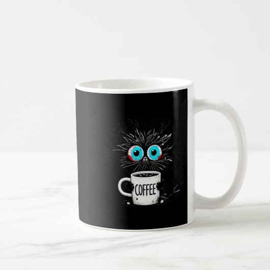Black Cat Its Fine Im Fine Everything Is Fine Funn Kaffeetasse (Rechts)