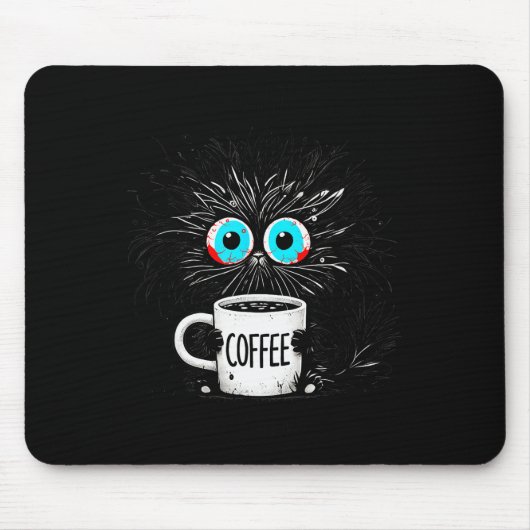 Black Cat Its Fine Im Fine Everything Is Fine Funn Mousepad (Vorne)