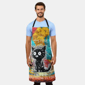 Black Cat "its Fine, Im Fine Everything Is Fine" ( Schürze (Getragen)
