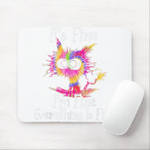 Black Cat It's Fine I'm Fine Everything Is Fine Ti Mousepad (Mit Mouse)