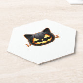 Black Cat Jack o'Lantern Emoji Classic T - Shirt Untersetzer (angewinkelt)