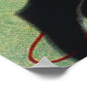 Black Cat Japanisch Retro Vintage Poster (Ecke)