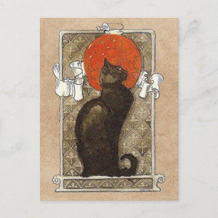 Black Cat - Jugendstil - Theophile Steinlen Poster Postkarte