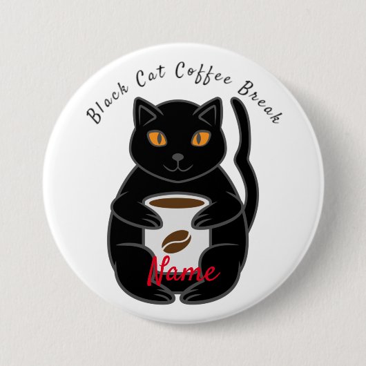 Black Cat Kaffee Break Thunder_Cove Button (Vorderseite)