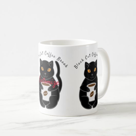 Black Cat Kaffee Break Thunder_Cove Kaffeetasse (VorderseiteRechts)