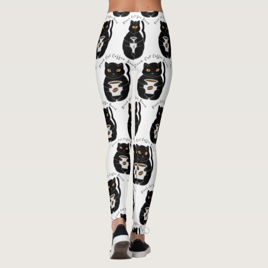 Black Cat Kaffee Break Thunder_Cove  Leggings (Rückseite)