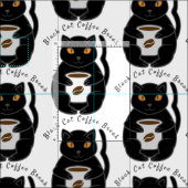 Black Cat Kaffee Break Thunder_Cove Stoff (Kachel)