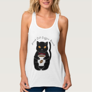 Black Cat Kaffee Break Thunder_Cove Tank Top