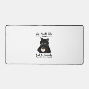 Black Cat-Kaffee riecht man wie Drama und ein Head Schreibtischunterlage