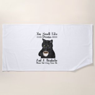 Black Cat-Kaffee riecht man wie Drama und ein Head Strandtuch