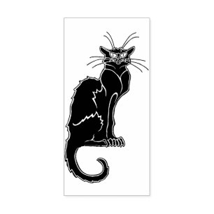 Black Cat Kautschuk Briefmarke Gummistempel