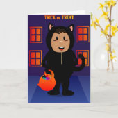 Black Cat Kid Card Karte (Gelbe Blume)