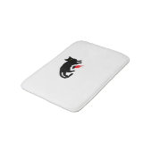 Black Cat Killer Instinkte Tote Maus Punk Goth Badematte (Schrägansicht)