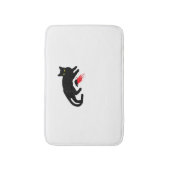 Black Cat Killer Instinkte Tote Maus Punk Goth Badematte (Vorderseite Vertikal)