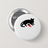 Black Cat Killer Instinkte Tote Maus Punk Goth Button (Vorne & Hinten)