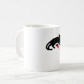 Black Cat Killer Instinkte Tote Maus Punk Goth Kaffeetasse (Vorderseite Links)