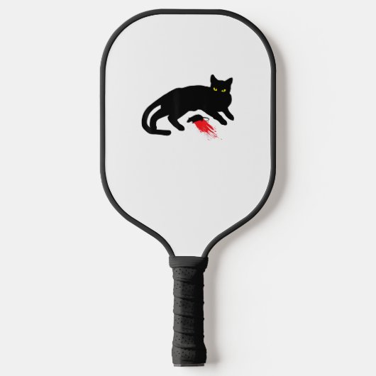 Black Cat Killer Instinkte Tote Maus Punk Goth Pickleball Schläger (Vorderseite)